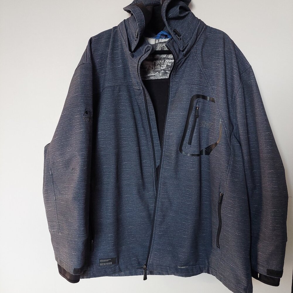 Point Zero Weather Protection Softshell Fleece Jacket Coat Men's 3XL Blue Gray